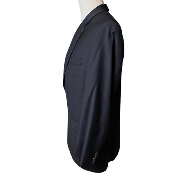 Lauren Ralph Lauren Men’s 44L Wool Navy Blue Two Button Sport Coat Blazer - Picture 3 of 9